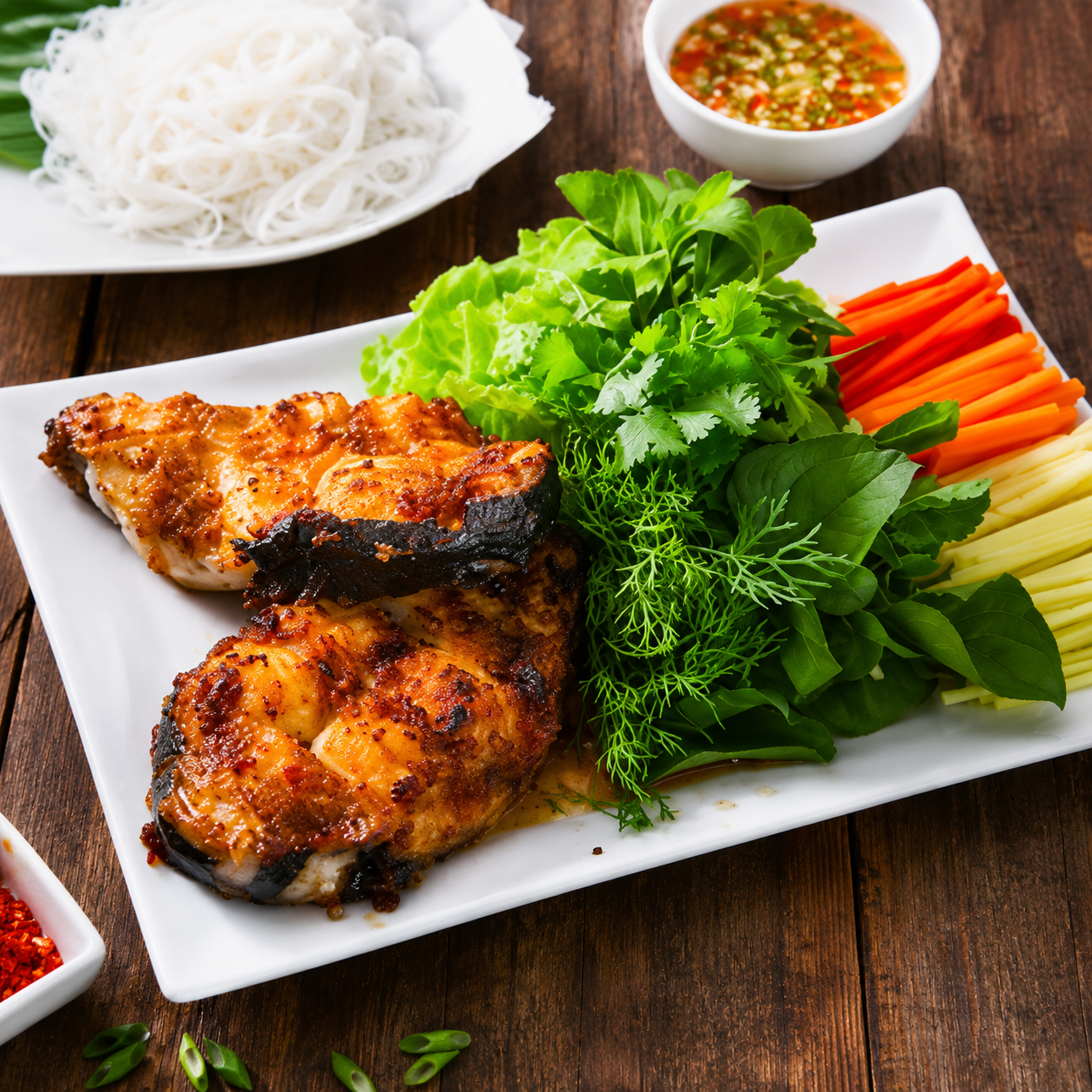 cá tầm nướng riềng mẻ